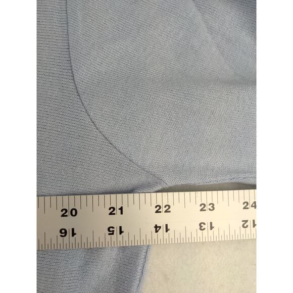 Mens Montechiaro V Neck Sweater Size M Pullover Blue Gray & Cream Made in Italy - Picture 11 of 12